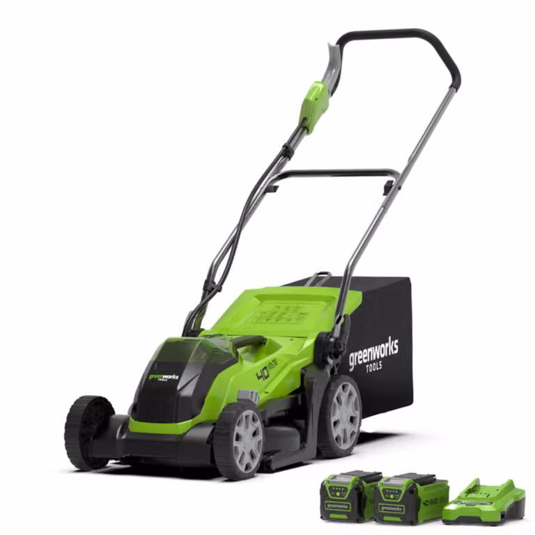 Greenworks 40V Rasaerba 35cm - 2x Batterie 2Ah