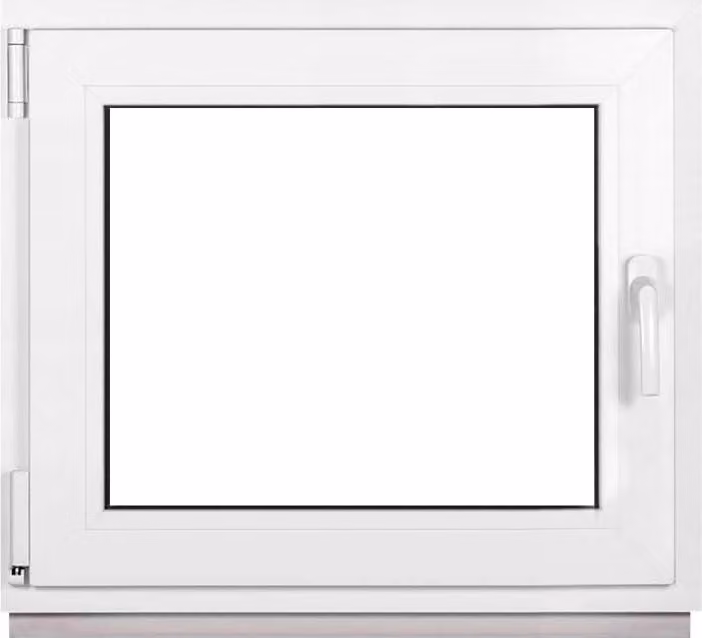 Finestra per cantina Framex Finestra in plastica Bianca Larghezza x altezza 75 x 60 cm (750 x 600 mm) 3 vetri (32 mm) Anta e ribalta DIN Sinistra - Premium