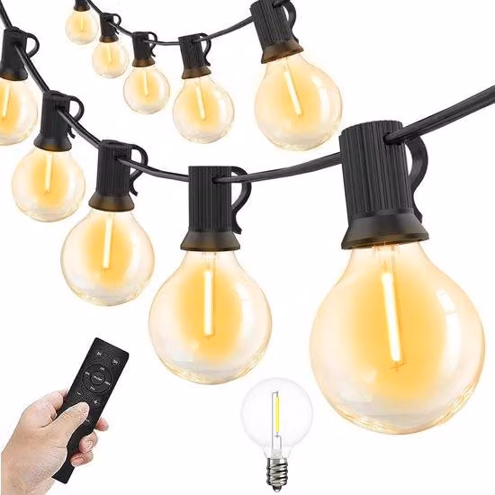 Ghirlanda luminosa a LED bianco caldo da 76 m per esterni, impermeabile, con telecomando