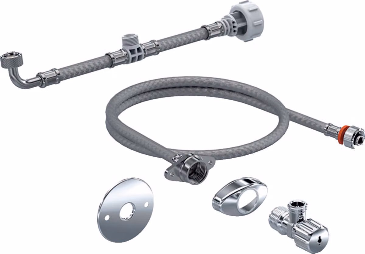 Geberit AquaClean - Set per allacciamento idrico nascosto 12/15 cm per sedili WC Tuma 147.036.00.1