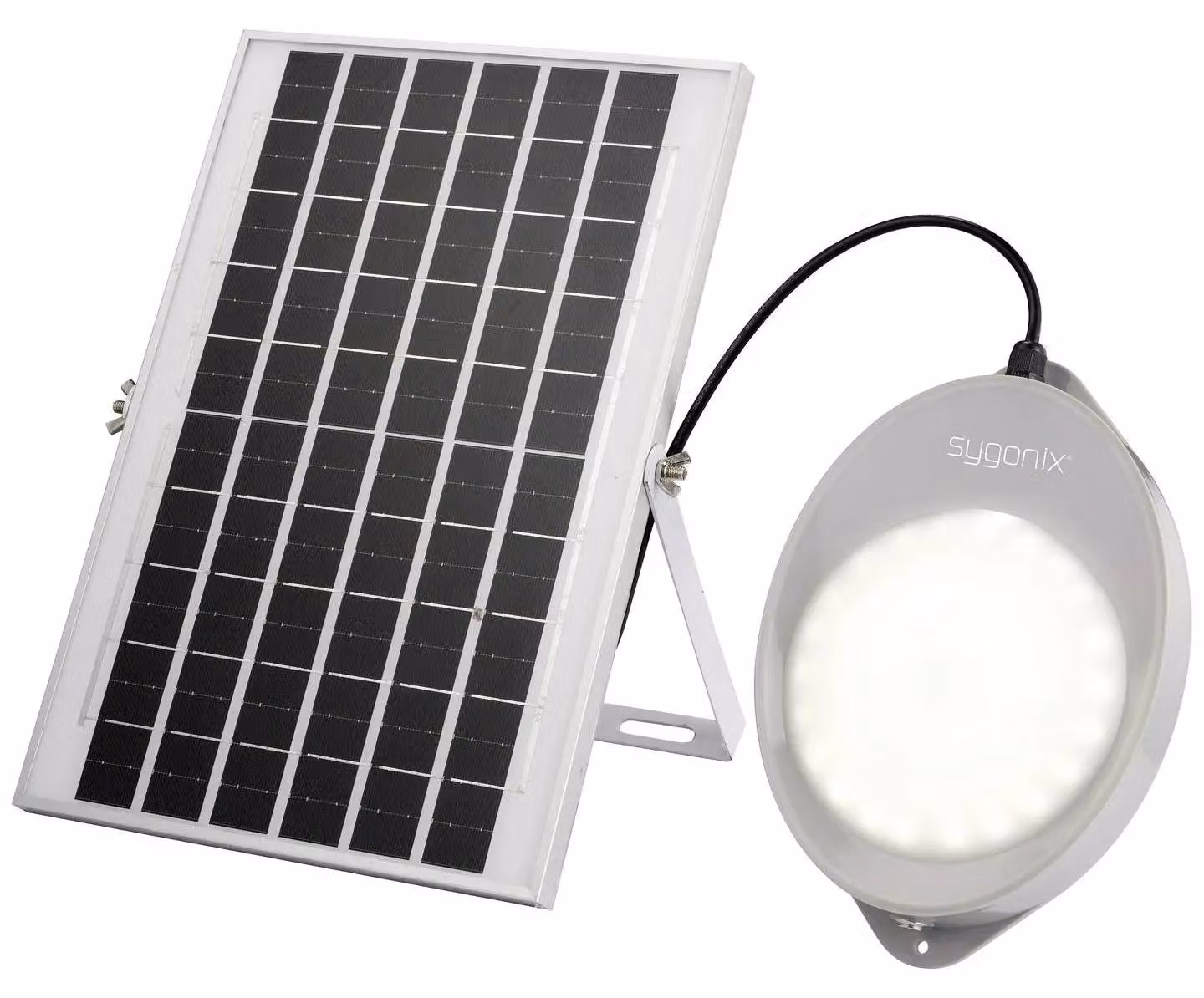 Sygonix SY-5596934 Applique solare da esterno con rilevatore di movimento LED 10 W grigio