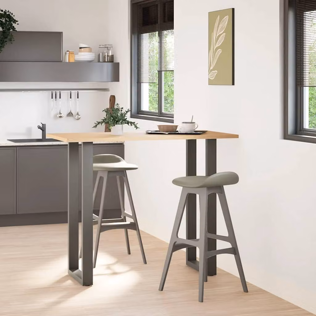 vidaXL Gambe per tavolo da bar a forma di U 2 pz Antracite 40x(110-111) cm Acciaio