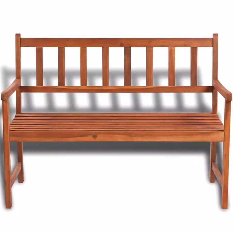 Panca da Giardino 120 cm in Legno Massello di Acacia