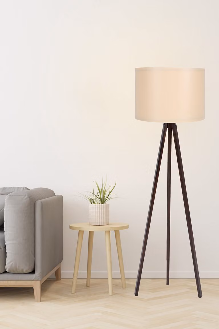 Opviq, 101, lampada da terra, crema, 38 x 145 x 38 cm
