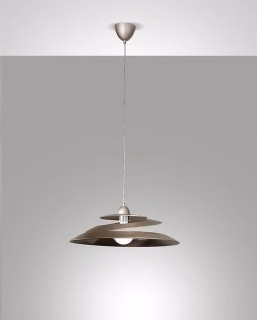 Lampada a Sospensione Aragon in Metallo e Vetro Bronzo, Attacco E27 60W, Design Moderno ed Elegante per Interni IP20, Diametro 53 cm