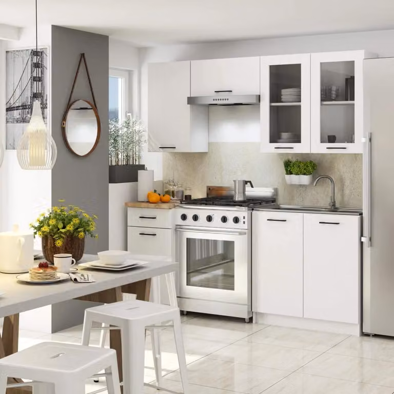 Modulo cucina dritto per casa prefabbricata 180 cm VERMINA - bianco
