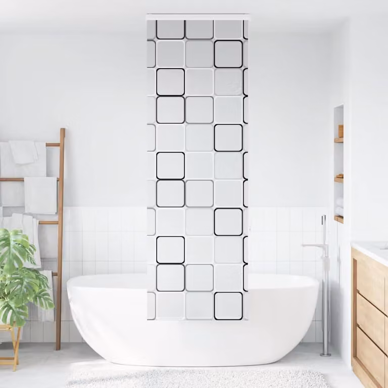 Tenda a Rullo per Doccia Cassonetto 80x240 cm Larghezza Tessuto