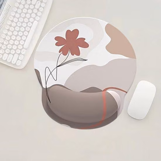 Tappetino con motivo floreale e blocchetti in gomma | Base antiscivolo inPoliuretano| Forma ergonomica 250*225*23 mm