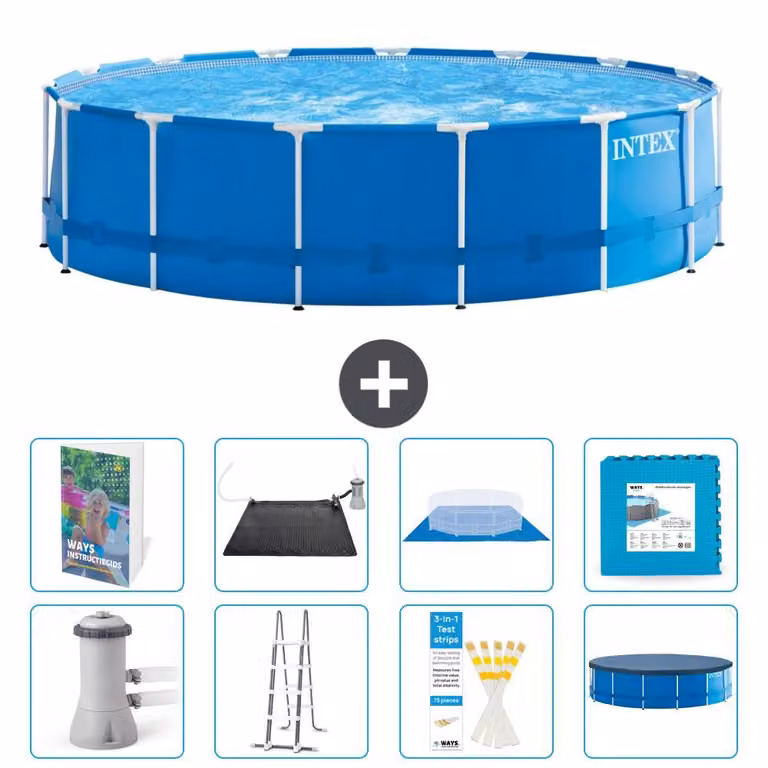 Piscina fuori terra a struttura - 457x122 cm - 7 pezzi - Modello S621