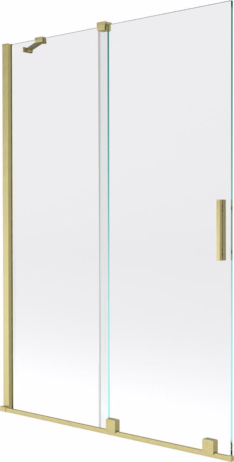 Mexen Velar paratia da bagno 2-ali scorrevole 120 x 150 cm, trasparente, oro spazzolato - 896-120-000-01-55