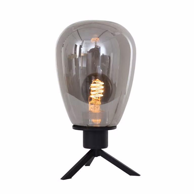 Lampada da tavolo - nero - Reflexion -  vetro metallo - Ø 15cm - E27 - 2682ZW - Steinhauer