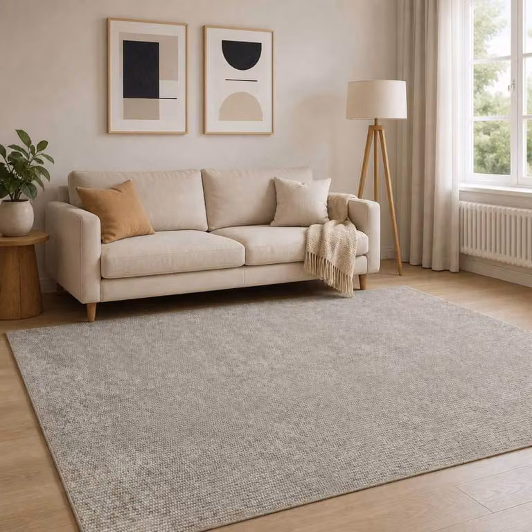 vidaXL Tappeto Beige 160 x 230 cm 100% Poliestere 3 mm Lavabile