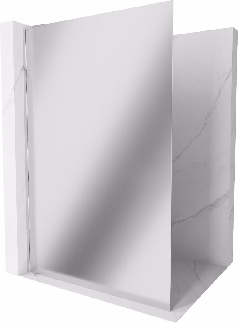 Mexen Kioto L Pannello Doccia Walk-in 90 x 200 cm, Specchio, Cromo - 800-090-103-01-50