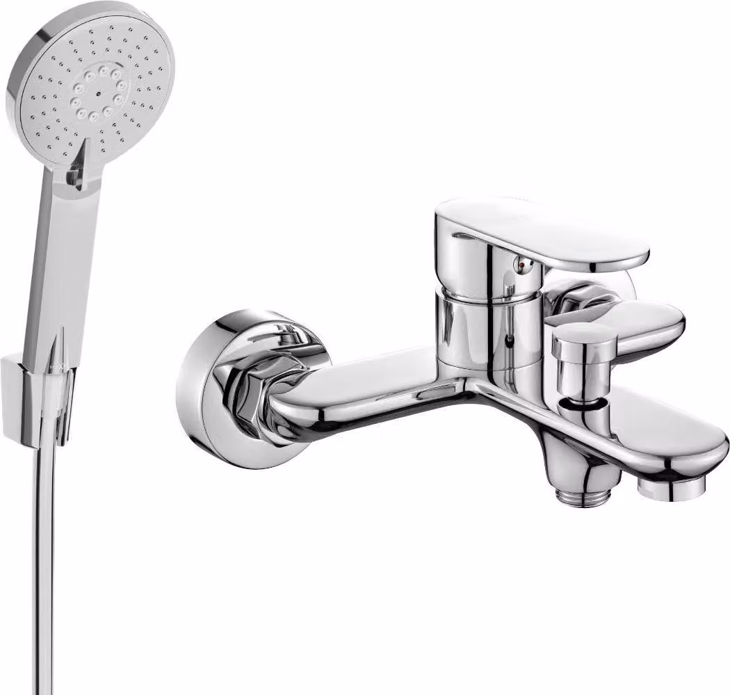 Mexen Milo R40 rubinetto da bagno con set doccia, cromato - 7133R40-00