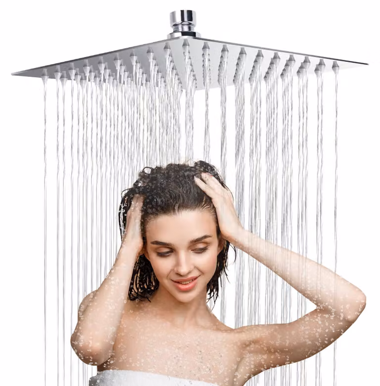 Rubinetto doccia in acciaio inossidabile 304, regolabile a 360°, a risparmio idrico, con 90 ugelli, per bagno