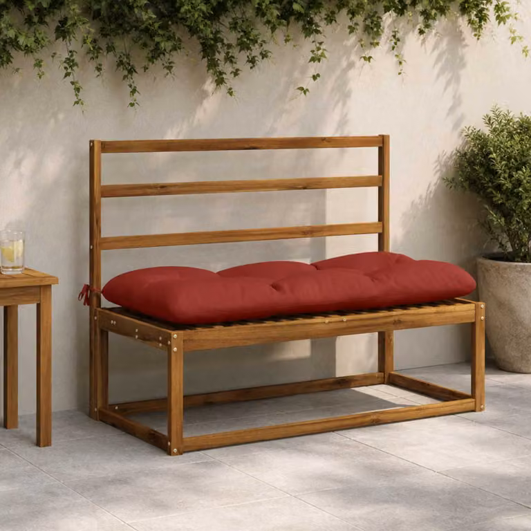 Cuscino per panchina vidaXL VIANEN rosso in poliestere con rivestimento rimovibile e resistente ai raggi UV