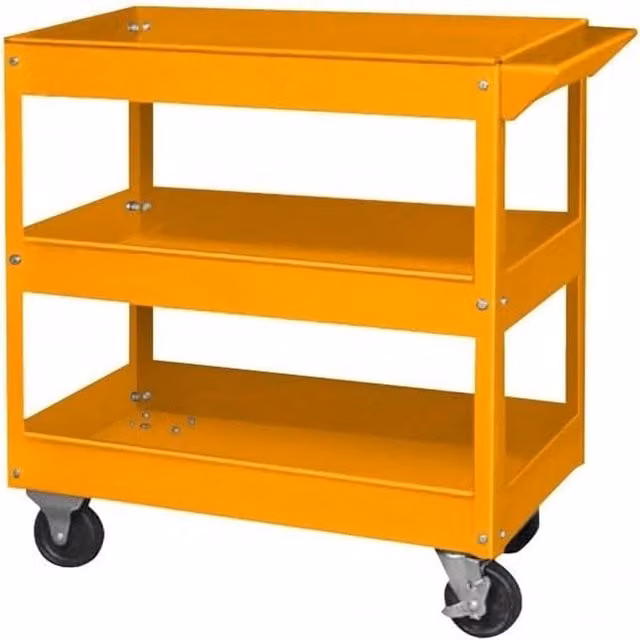 Carrello porta attrezzi da officina Trade Shop in acciaio con 3 ripiani e 4 ruote L: 78,0 cm, P: 36,5 cm, H: 71,9 cm