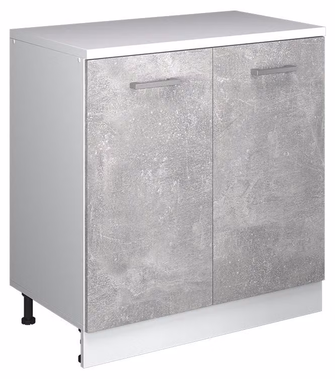 Mobile cucina sottotetto Vicco R-Line Calcestruzzo 80 cm senza inclinazione con 2 ante, Model 61818