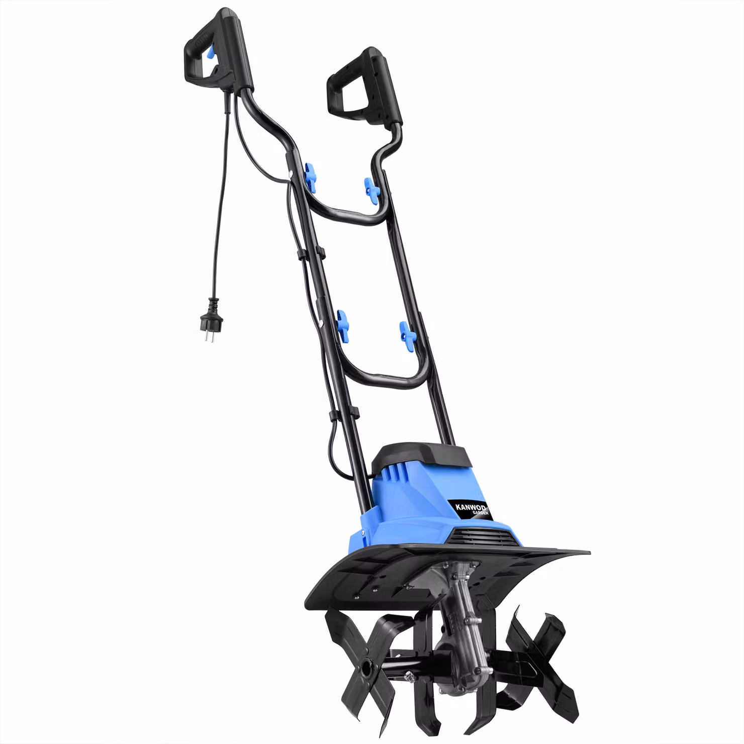 Motozappa elettrica KANWOD 1500W, fresa elettrica, larghezza di lavoro 36 cm, profondità di lavoro 22 cm, 4 lame, velocità 380 giri/min