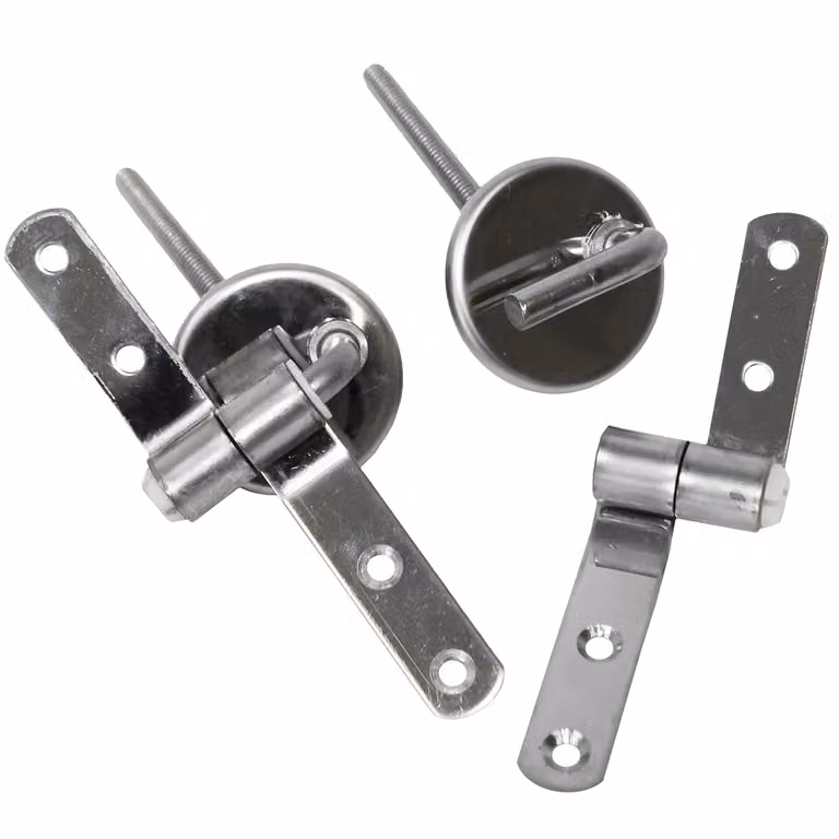 Cerniera per sedile WC MSV in acciaio inox - Fissaggio per coperchio WC