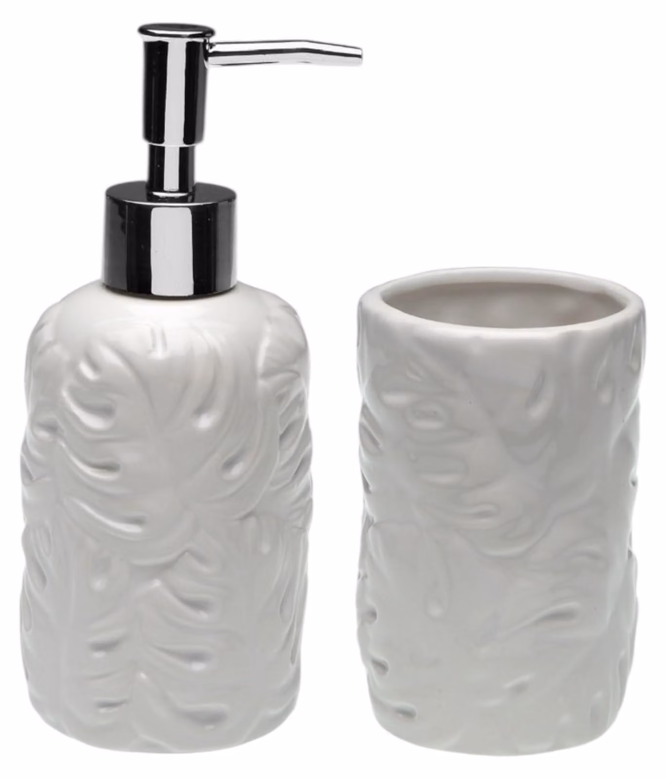 Set di dispenser per sapone e bicchieri per lo spazzolino da denti – design moderno in Vetroceramica per un tocco di eleganza