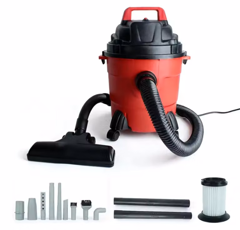 Aspirapolvere asciutto/umido, design portatile, elevata efficienza di aspirazione, capacità serbatoio 15 litri