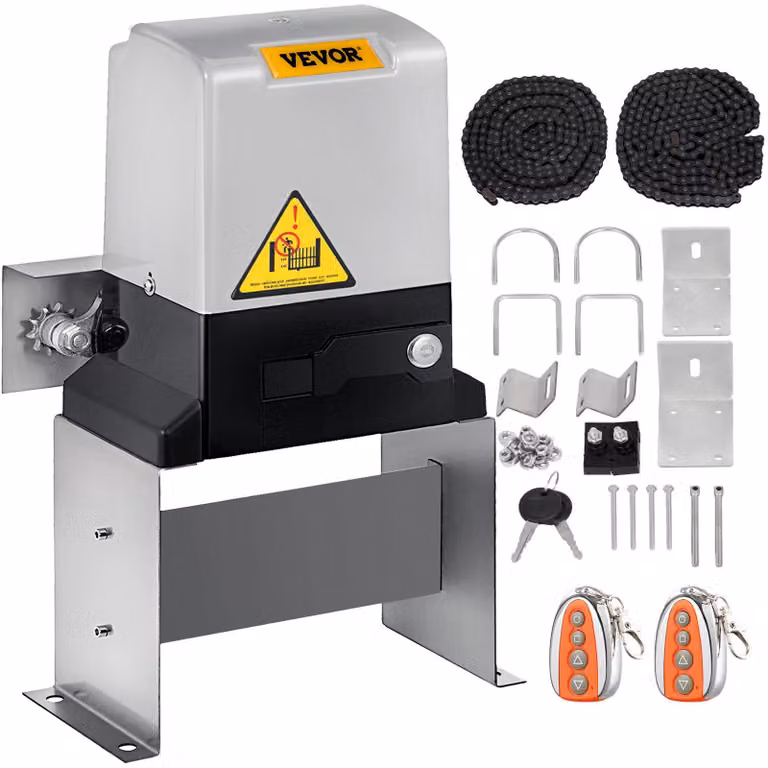 VEVOR Apriporta per garage - Apriporta scorrevole automatico 600 kg / 1400 lbs, Apriporta elettrico con telecomando, motore per porta scorrevole da 12 m per automa