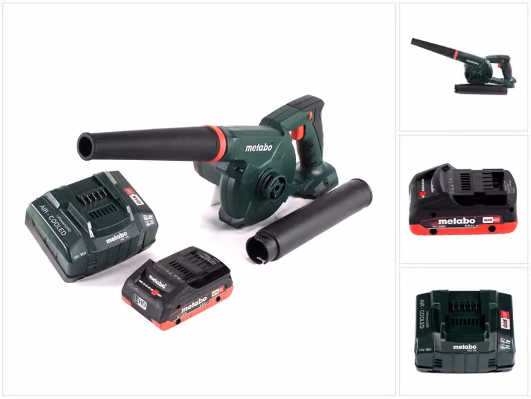 Metabo AG 18 soffiatore a batteria 18 V + 1x batteria LiHD 4,0 Ah + caricabatterie