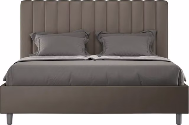 Letto Matrimoniale Francese 140x210 cm Senza Rete Agueda Cappuccino