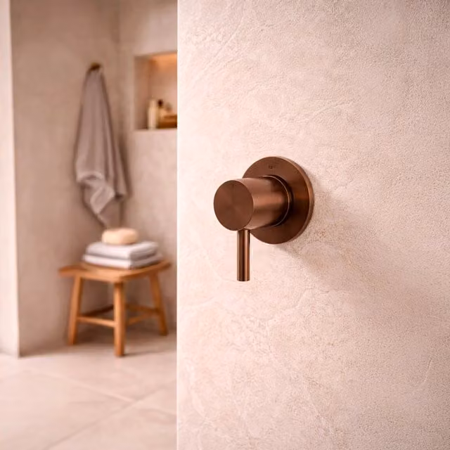 SINED Deviatore da muro Levante in acciaio inox 316L oro rosa per doccia interno ed esterno – 1