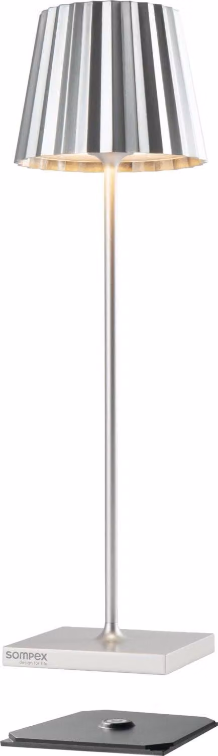 Lampada da tavolo SOMPEX Troll 2.0, altezza: 380 mm, argento