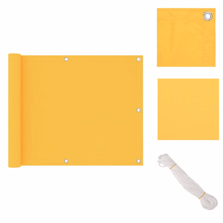 vidaXL Schermo protettivo per balcone Giallo 75x600 cm Tessuto Oxford -  Ombrelloni e protezioni solari