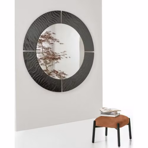 Specchiera tonda con cornice in vetro ondulato Altea - Target Point