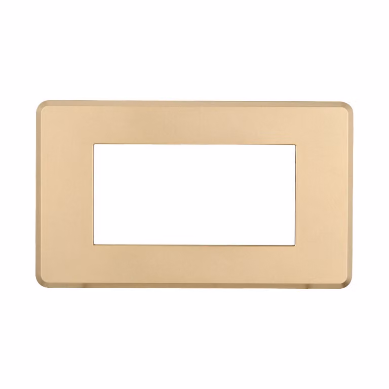 ETTROIT AN87411 Placca Slim Sottile 4P colore Oro compatibile con Bticino Axolute Air