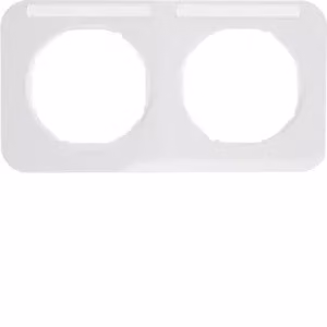 Berker 10122179 Cornice con campo di scrittura bianco polare, lucida Berker R.1