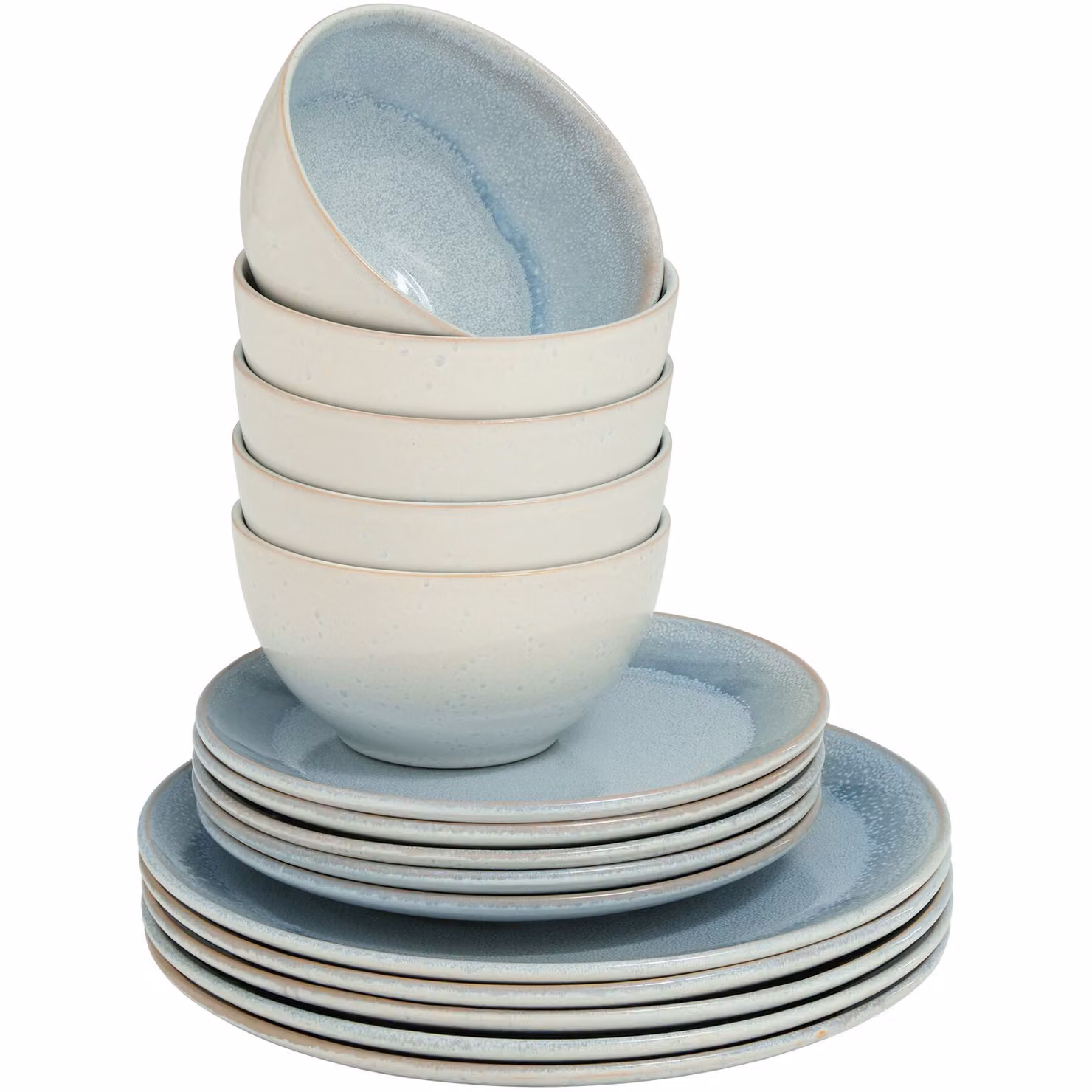 Set di stoviglie Mare TecTake GmbH in terracotta grigia per 6 persone – 1