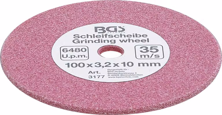 BGS Disco abrasivo per articolo 3180 Ø 100 x 3,2 x 10 mm - 3177