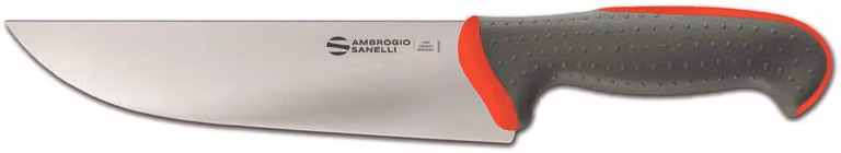 Coltello affettare, lama cm 20, colore rosso, linea Tecna