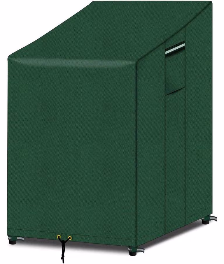 Copertura per sedia da giardino, copridivano impilabile, tessuto Oxford 600D, colore verde, dimensioni 68x96x110/150 cm, impermeabile, con fessure di ventilazione