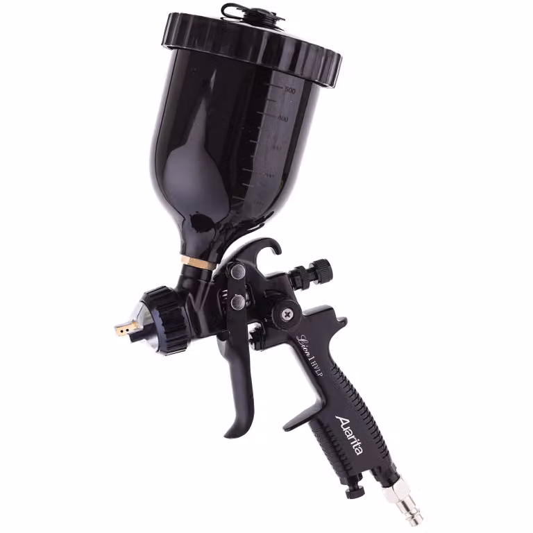 Pistola a spruzzo Auarita con tecnologia HVLP Lion 1 Black, ugello da 2,0 mm, 600 ml