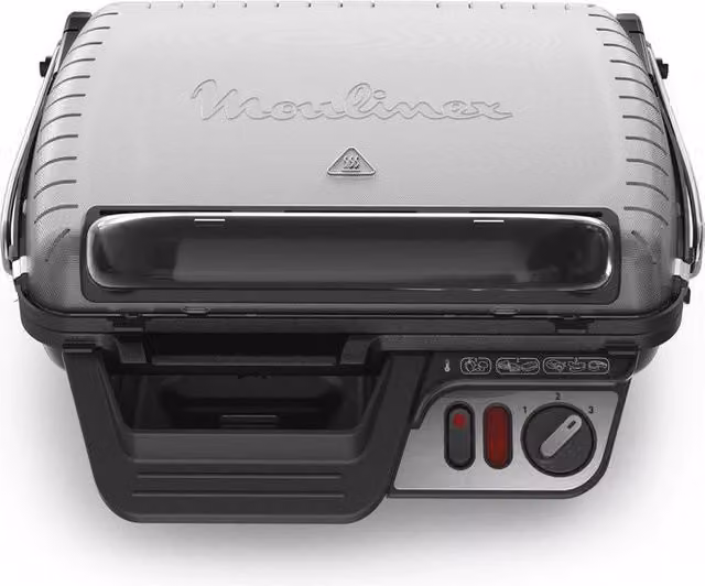 Griglia elettrica multifunzione Moulinex UltraCompact Comfort 2000W con piastre antiaderenti rimovibili lavabili in lavastoviglie, Acciaio inox e Nero/Argento – 3