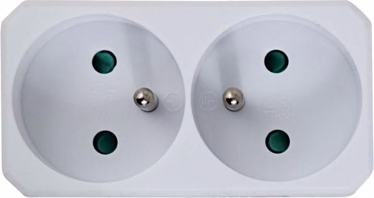 Esperanza Elec. Separatore di prese 2 prese bianco