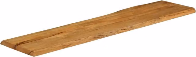 Piano Tavolo in Legno Massello di Mango con Bordi Vivi vidaXL, L/P/H: 180 x 40 x 3,8 cm, Marrone