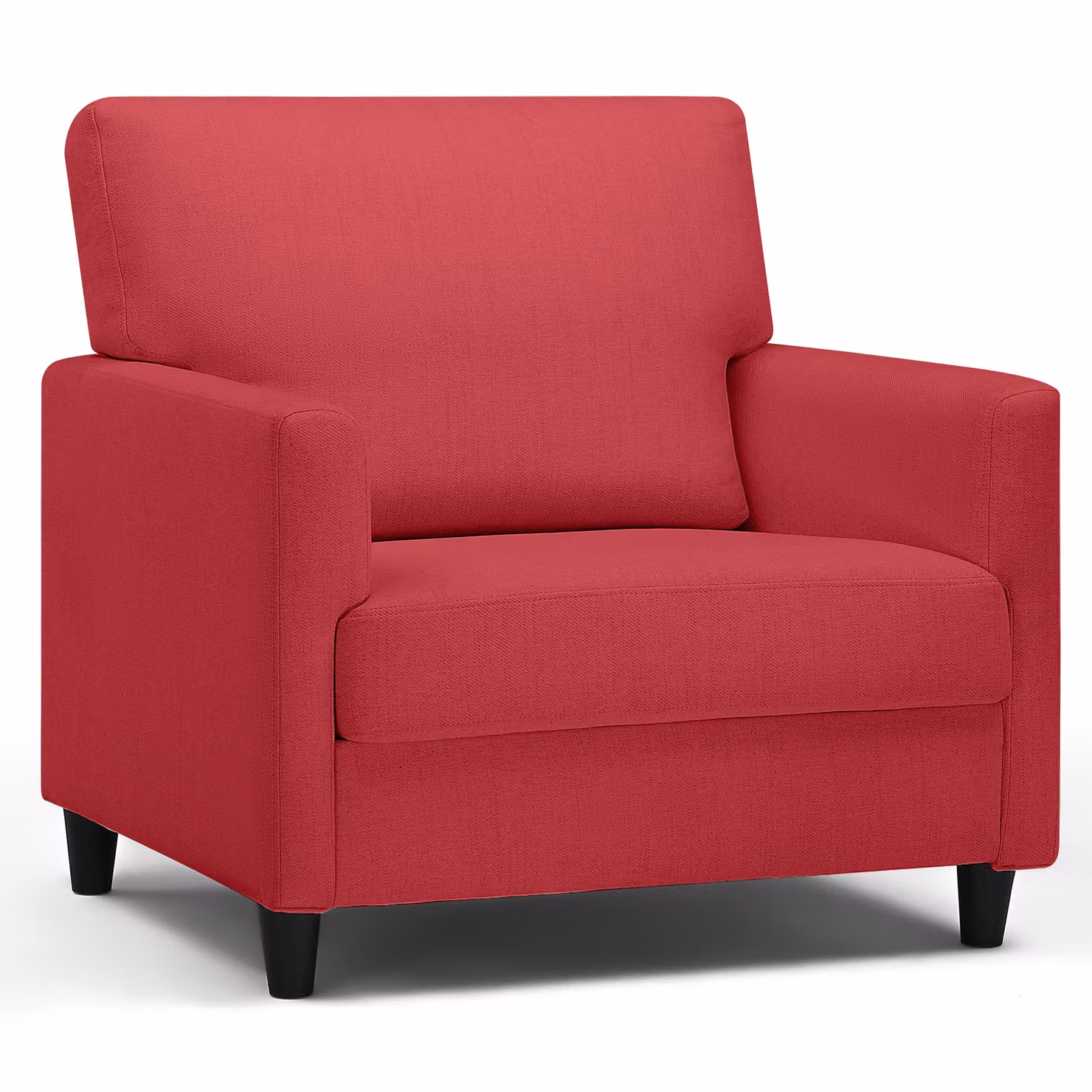 COMHOMA poltrona reclinabile Poltrona TV Poltrona TV per camera da letto, poltrona da lettura ad angolo con seduta lounge in morbido memory foam, rivestimento in lino, rosso