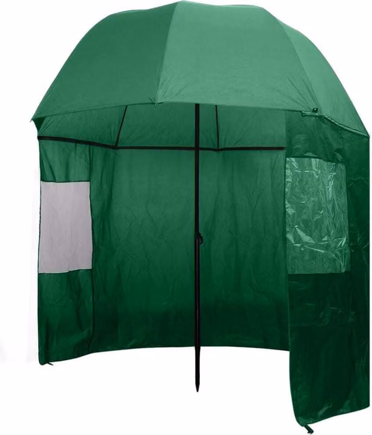 The Living Store Ombrello da pesca verde 300x240 cm