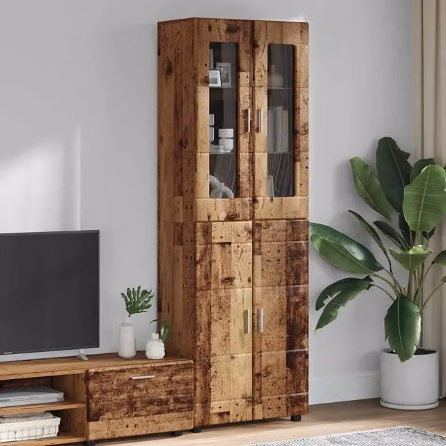 Credenza FLORIN 60 x 35 x 182 cm Legno vecchio 3397922