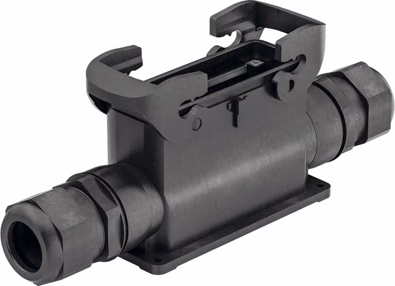 "Han ECO 24B custodia di base con pressacavo, uscita cavi laterale 2xM40, con 2 staffe trasversali"