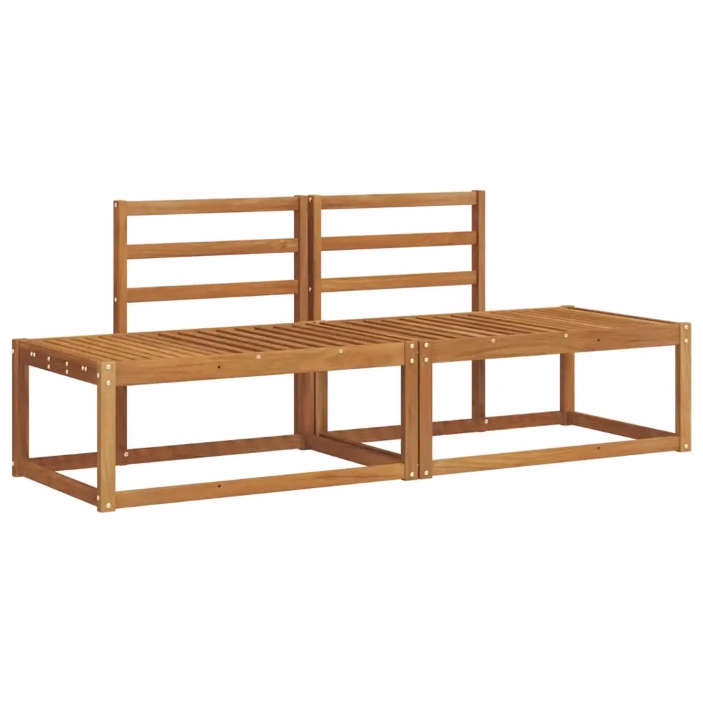 Set di 2 divani da esterno vidaXL in legno massello di acacia color marrone e beige con cuscini inclusi – 2