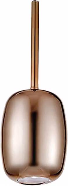 GIOIA Sospensione in Vetro Pirex Finitura Bronzo Lucido attacco E14 60W IP20 - Rossini Group - Lampada di design ovale sabbiata