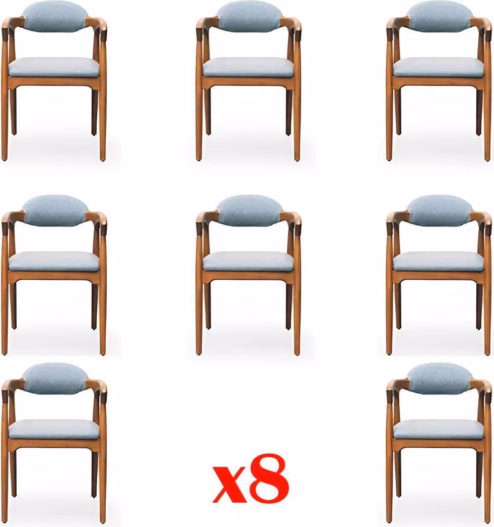 Garnitur Komplett Gruppe Stuhlgruppe 8x Stück Esszimmer Stuhl Set Lehn Stühle